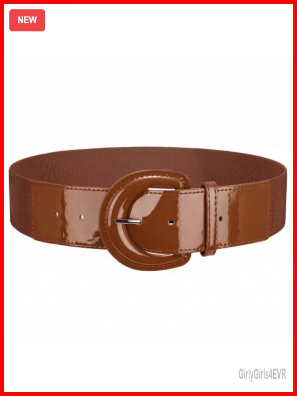 Wide Elastic Stretchy Waist Belt Faux Leather PU Vintage Dress Belt for Women